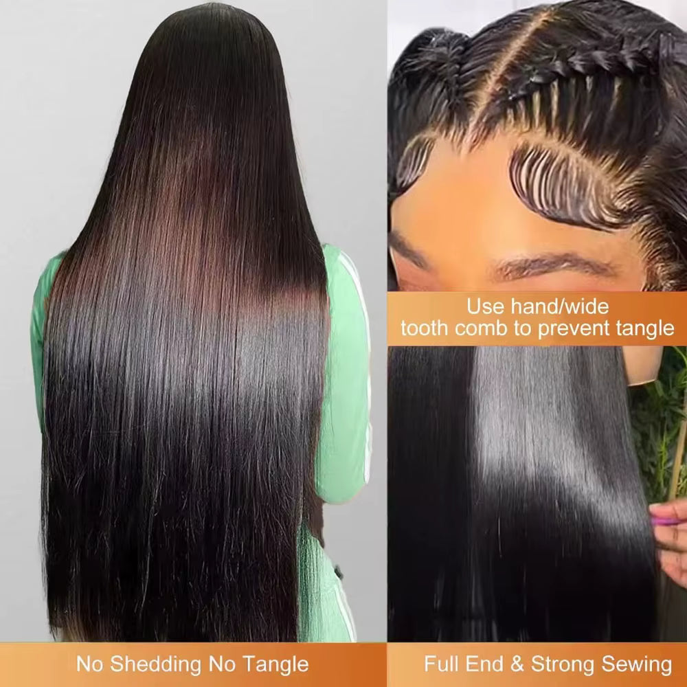 Straight Human Hair Gluless Wig