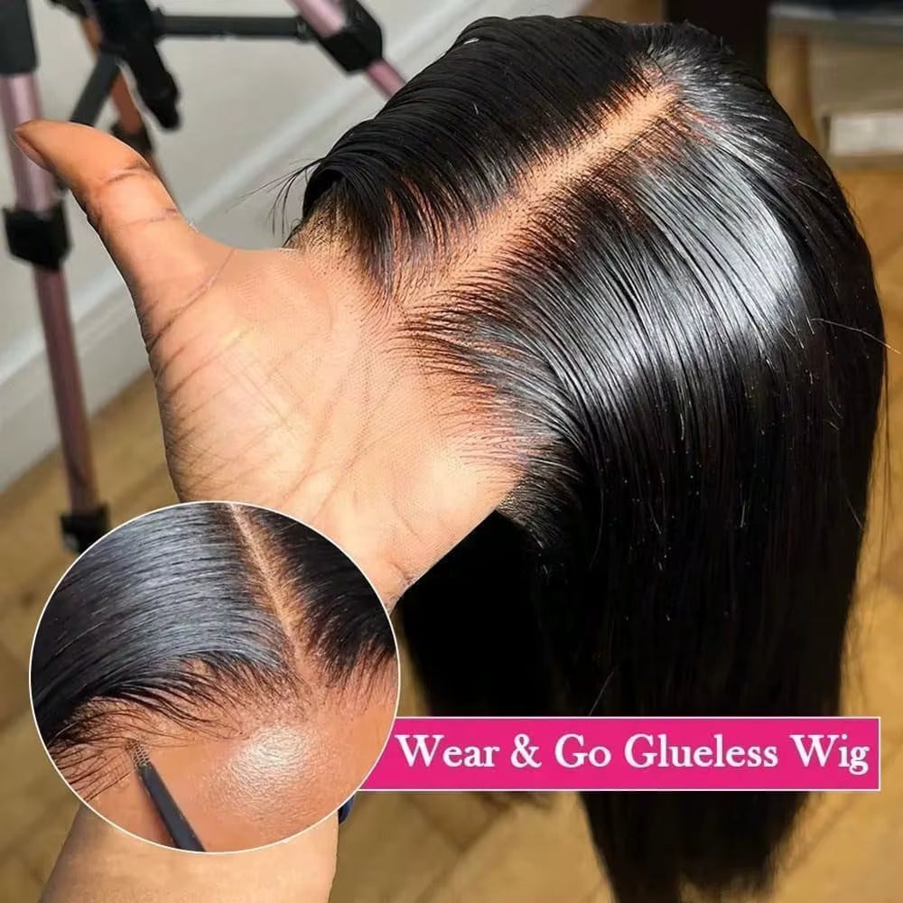 Straight Human Hair Gluless Wig