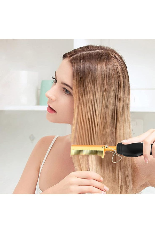 Hot Comb Hair Straightener Brush Hot Comb Pressing Electric Heat Electric Hair Brushes Styling Tools