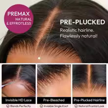 Straight Human Hair Gluless Wig