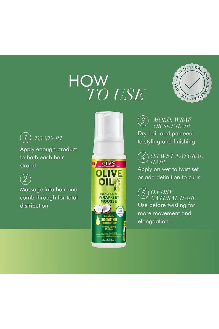 ORS Olive Oil Hold and Shine Wrap Set Mousse