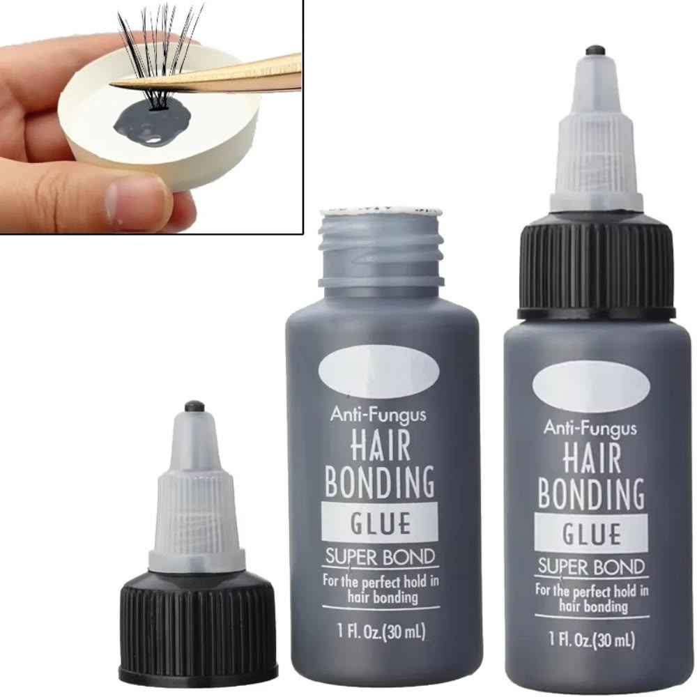 1oz/2oz Bonding Glue for Lash Waterproof Extra Strong Eyelash Extension Glue Strong Hold Black
